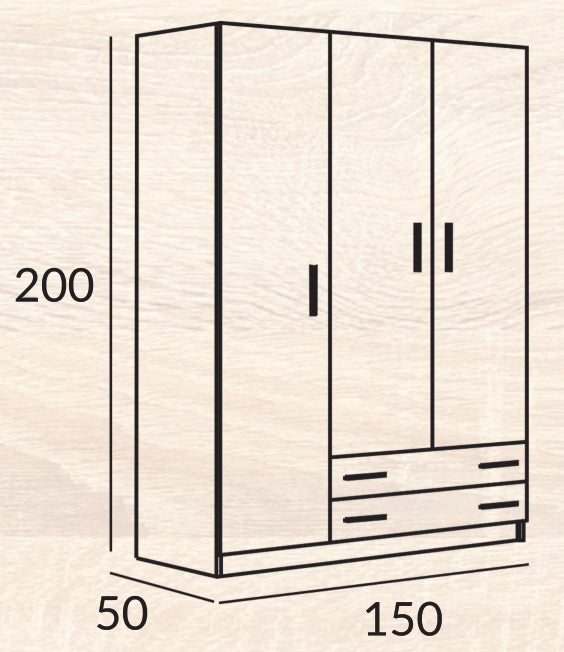 Armario 3 puertas
